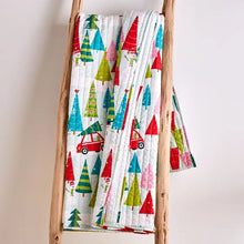 Load image into Gallery viewer, Merry + Bright Holly Jolly Quilted Throw