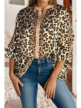 Load image into Gallery viewer, LEORARD PATCHWORK CONTRASR TRIM 3/4 SLEEVE