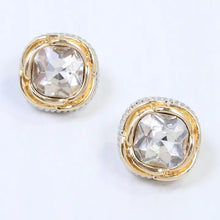 Load image into Gallery viewer, CAROLINE HILL ANITA TWO TONE CRYSTAL STUDS

