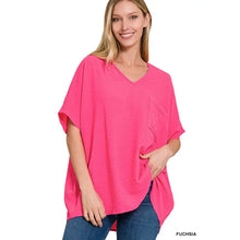 Load image into Gallery viewer, Woven Airflow V- Neck Dolman w/Pocket
