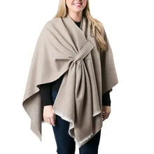 Load image into Gallery viewer, OVERSIZED KEYHOLE WRAP-SHAWL
