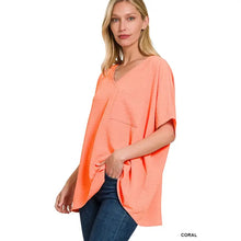 Load image into Gallery viewer, Woven Airflow V- Neck Dolman w/Pocket
