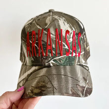 Load image into Gallery viewer, ARKANSAS CAMO TRUCKER HAT
