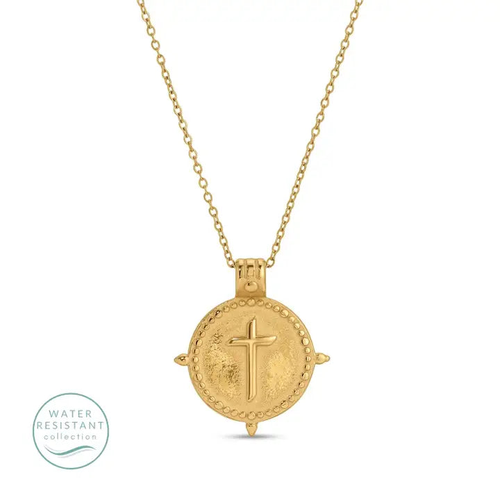 Vintage Vibe Cross Pendant Necklace