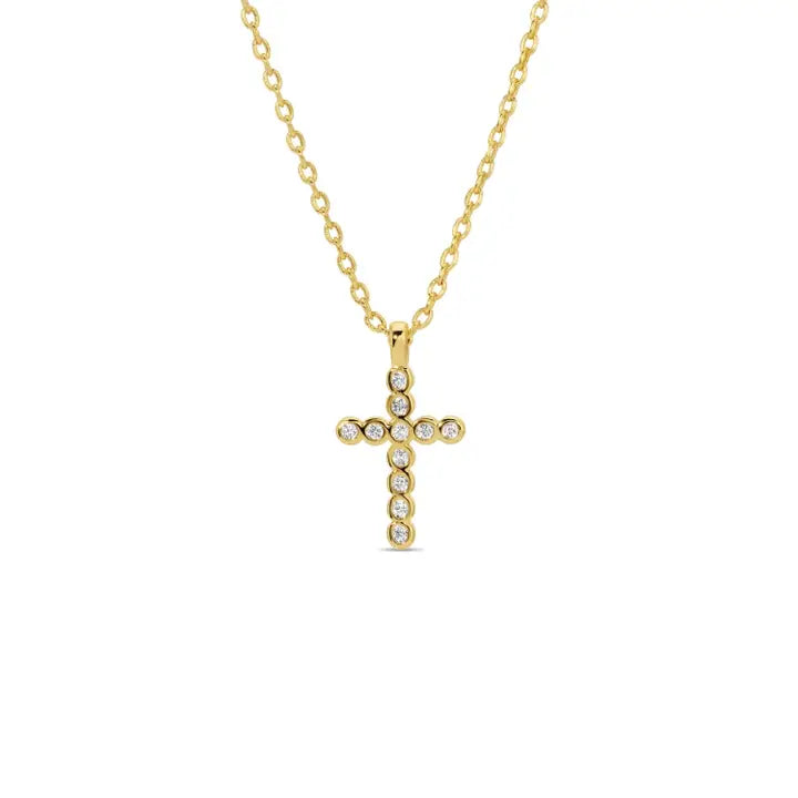 Gold Delicate Cross Necklace