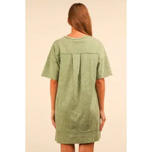 Load image into Gallery viewer, MINERAL WASHED SHIFT DRESS
