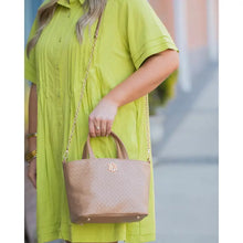 Load image into Gallery viewer, CAROLINE HILL MAREN MINI TOTE WOVEN TAN
