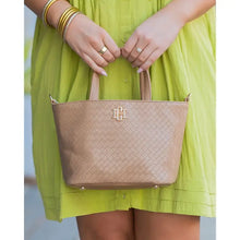 Load image into Gallery viewer, CAROLINE HILL MAREN MINI TOTE WOVEN TAN

