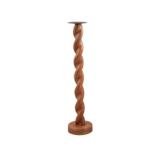 Load image into Gallery viewer, MUDPIE TWISTED WOOD CANDLESTICK

