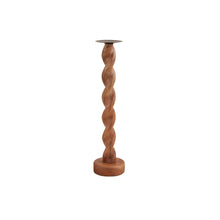 Load image into Gallery viewer, MUDPIE TWISTED WOOD CANDLESTICK
