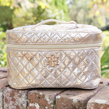 Load image into Gallery viewer, CAROLINE HILL HAMPTON TRAIN CASE CHAMPAGNE POP

