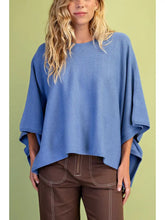 Load image into Gallery viewer, Boat-Neck Poncho Style Sweater
