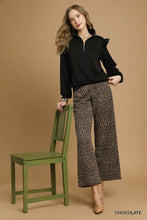 Load image into Gallery viewer, Animal Print Non-Stretch Wide Leg Pants
