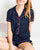 ELIZABETH SHORT SLEEVE BUTTON UP SLEEP SHIRT