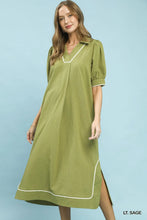 Load image into Gallery viewer, UMGEE SEERSUCKER MIDI DRESS
