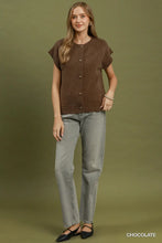 Load image into Gallery viewer, Sleeveless Button-Front Sweater Vest

