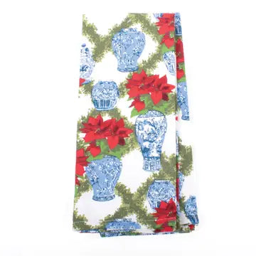 8 OAK LANE POINSETTIA KITCHEN TOWEL