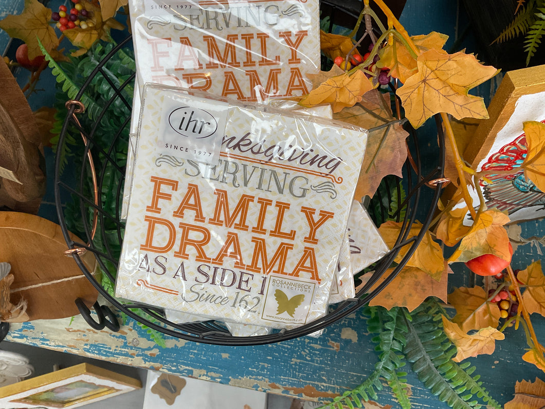 THANKSGIVING DRAMA COCKTAIL NAPKINS
