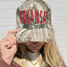 Load image into Gallery viewer, ARKANSAS CAMO TRUCKER HAT
