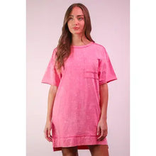 Load image into Gallery viewer, MINERAL WASHED SHIFT DRESS
