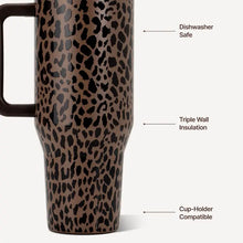 Load image into Gallery viewer, Brown Leopard 40oz Traveler Tumbler
