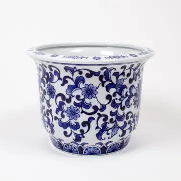 8 OAK LANE BLUE CHINOISERIE PLANTER SMALL