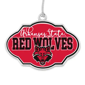 RED WOLVES FRAME ORNAMENT