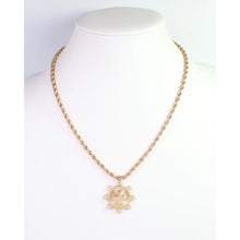 Load image into Gallery viewer, CAROLINE HILL PENRITH CROSS COIN NECKLACE WORN GOLD
