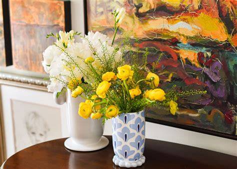 COTON COLORS IRIS BLUE MEDIUM VASE WITH KNOBBED FOOT