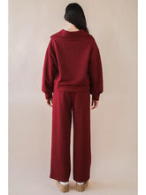 Load image into Gallery viewer, Textured Knit Casual Top + Pants Set
