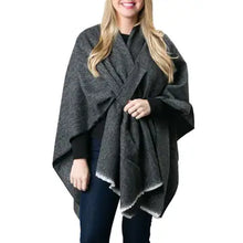 Load image into Gallery viewer, OVERSIZED KEYHOLE WRAP-SHAWL
