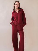 Load image into Gallery viewer, Textured Knit Casual Top + Pants Set
