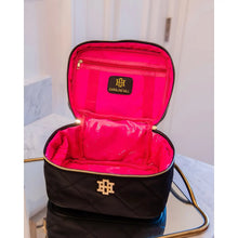 Load image into Gallery viewer, CAROLINE HILL HAMPTON TRAIN CASE BLACK NYLON
