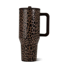 Load image into Gallery viewer, Brown Leopard 40oz Traveler Tumbler
