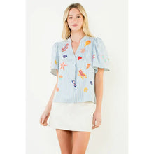 Load image into Gallery viewer, THML Summer Embroidery Top
