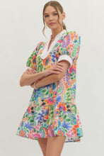 Load image into Gallery viewer, Entro Printed Puff Sleeve Mini Dress
