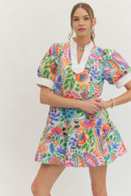 Load image into Gallery viewer, Entro Printed Puff Sleeve Mini Dress
