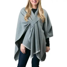 Load image into Gallery viewer, OVERSIZED KEYHOLE WRAP-SHAWL
