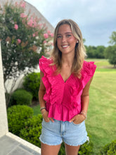 Load image into Gallery viewer, Smocked Detail Ruffle Top
