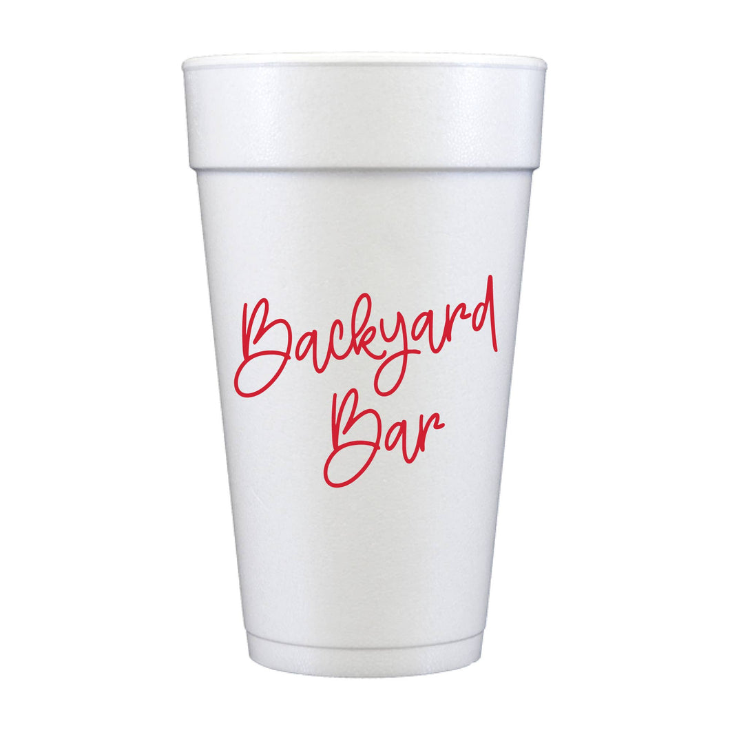 Backyard Bar Summer Foam Cups