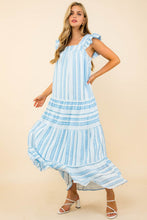 Load image into Gallery viewer, THML Striped Tiered Maxi Dress
