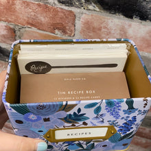 Load image into Gallery viewer, Rifle Paper Co. Recipe Box - Garden Party blue

